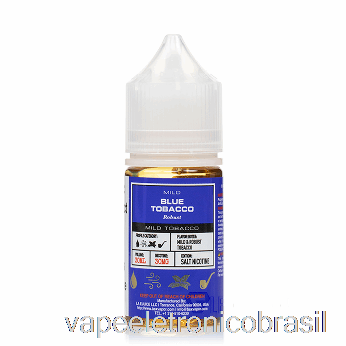 Vape Eletronico Blue Tabaco - Série Bsx Salt - 30ml 30mg